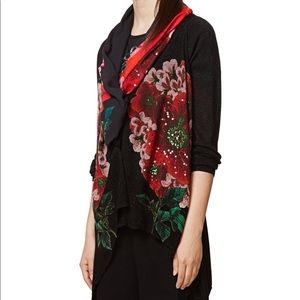 Desigual Anna long sleeve scarf sweater Sequined